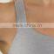 custom two colors plain 95% cotton 5% spandex fitness grey yoga wear