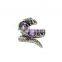 Amethyst Stone Oval & Pear Shape 925 Sterling Silver Loose Gemstone Ring