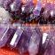 6 Facet Amethyst Quartz Double Terminated Crystal Pointy Pendant