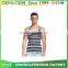 Custom Your own Logo Men Fitting Sleeveless tank top Leisure Green Stripe Tank Tops