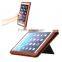 Top quality crystal pattern genuine leather for ipad air case with belt clip
