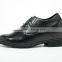 black Genuine leather height increasing elevator shoes for men