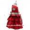 Cute Fancy Red Bow Dress Party Birthday Wedding Wear Red Bow Dress