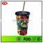 Hot sales 16 oz hard plastic insulated cup with straw