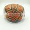 Customized high quality checked cotton ivy cap wholesale