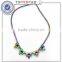 Black/White Magnetic Bead and Pumpkin Bead Hematite Necklace with Wire Braided Pendant