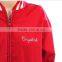 Sexy Girl Wearing Beautiful Varsity Jackets Red Color