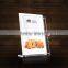 acrylic bar menu holders/table tent stand holder display
