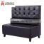 Black premium leather sofa dining seat