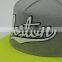 Fashion 5 panel snapback cap/hat black 3D embroidery baseball cap