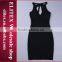 2015 Wholesale hot black halter crossover plus size bodycon bandage dress