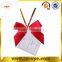 hot sale ribbon bow with tag for candy gift packaging bag, mini gift bow