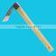 36cm carbon steel fiberglass handle hoe with wood handle garden hoe pick