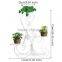 3-Tiered Scroll Decorative Metal Garden Patio Standing Plant Flower Pot Rack Display Shelf Holds 3-Flower Pot stand