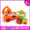 2017 New design toddlers loading blocks kids wooden toy trucks W04A336