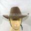 Brown Wool Felt Cowboy Hat, Wide Brim Sun Hat Top Quality