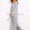 latest design straight dress styles off shoulder women maxi dress long sleeve