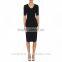 Tailor Made V-neck Elbow-length Sleeves Ladies Formal Dress