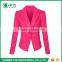 Latest Design Pure Pink Color Multi Buttons Ladies Slim Fit Blazer