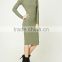 Wholesale high quanlity custom long sleeve ribbed bodycon choker dress with sexy back design alibaba china supplier