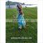 Fashion Girls Casual Blue and Yellow Sleeveless Clothing Cotton A Line Kid Dress