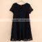 latest plus size women clothing black elegant long sleeve one-piece dress