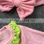 new arrival Easter baby clothes design 2016 girls Summer dress pink bunny long sleeve with matching accessories