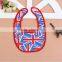 cotton fabric waterproof feeding dinner bibs for baby burp cloth