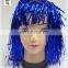 Cheap Madi Gras Party Unisex Blue Tinsel Wigs HPC-0054