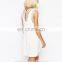 2015 New Model Bridesmaid White Lace Detail Girl Dress, latest dress designs for ladies