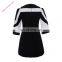 high quality classic casual women black and white dress