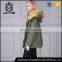 Military short style fashon fur lined parka fur raccoon jacket