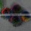 genuine fur factory china developed new color raccoon fur pom pom , 15cm colored raccoon fur ball for beanie