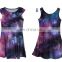 China Factory Direct Sale Kids Size Galaxy Dress Universe Outer Space Stars Children Latest Dress Style