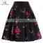 Grace Karin Occident Vintage Retro 50s Floral Pattern Cotton Skirt CL008925-10