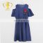 Modern different designs wholesale summer casual cold shoulder dress