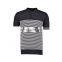 2016 hot sale fancy high quality summer shorleeve with collar strip man polo shirt