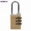 keyless security brass combination padlock,mini rectangular safety brass password lock