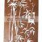 Pattern Bamboo Corten Steel Garden Screen