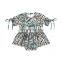 Floral pattern flower printing  soft bright Baby Girl Romper