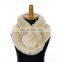 Universal Beige Young Girl Kids Rabbit Fur Winter Scarf