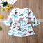 2019 Boutique STRAWBERRY GIRLS DRESS Plum Blossom Reindeer Long Sleeve Dress Girl Pure Cotton Dress 1-6YEARS