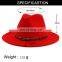 autumn and winter woolen jazz hat British classic flat hat European and American men women fedora hats flat-brimmed fashion cap