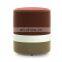Reatai high quality round velvet fabric contrast color wood puff stool ottoman contrast color