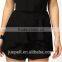 Wholesale Sexy Backless Double Strap Black Chiffon Playsuit for Women And Lady OEM
