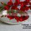Iron Metal Mirror Serving Tray For Dry Fruits And Cookies With Brass Handle And Brass Legs For Wedding and Party Gifts