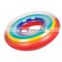 Inflatable Float Circle Bathing Swimming Ring Thickened Adult Pool Float Life Buoy Rainbow Summer Water Buoy Accessories