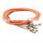 fan out optical pigtails 2core 900 um 1.5mtr fc/pc lc apc fiber optic duplex pigtail