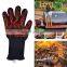Hot selling double layer aramid seamless knit 932 F heat resistant bbq grill kitchen cooking oven gloves