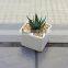 wholesale creative simple square white zakka ceramic succulent plant pot for garden/balcony/desktop